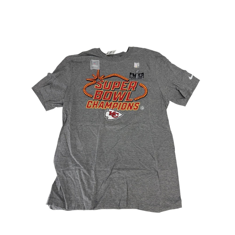 Nike Super Bowl 58 Kansas City Chiefs Trophy‎ Collection Champions Shirt Size S